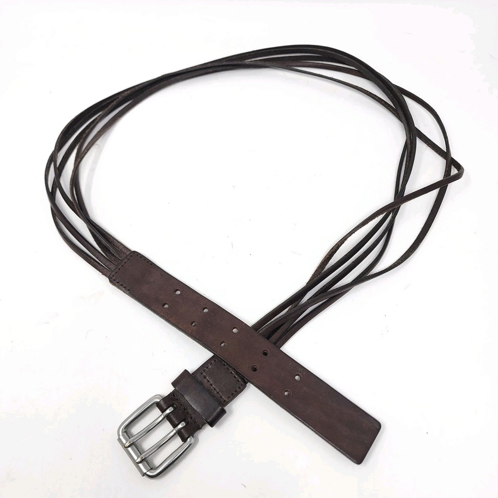 Vtg GAP Leather‎ Belt Brown Women's Size L Made In England
